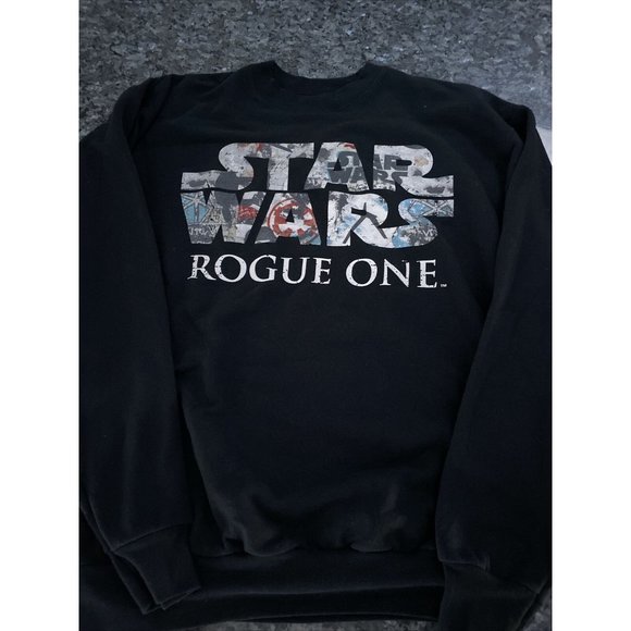 Disney Star Wars Rogue One Sweatshirt Size Medium Disneyland Disney World Black - Picture 5 of 12
